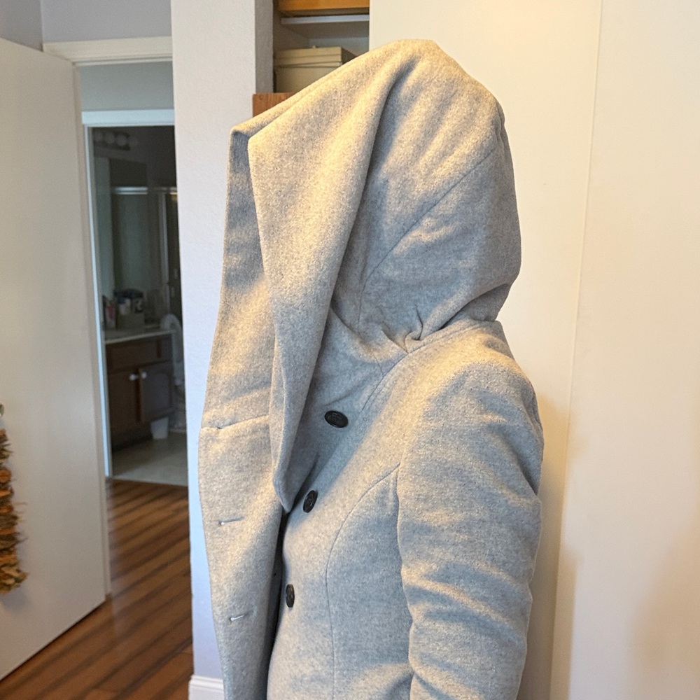 Zara Basic Gray Wool Coat - image 7